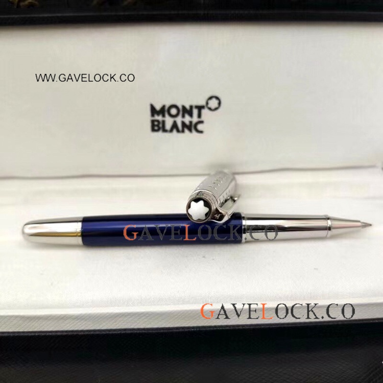 New Montblanc Le Petit Prince Blue&Silver Rollerball Pen